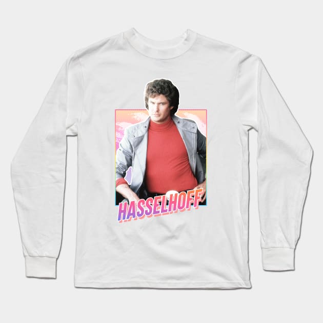 Hasselhoff - 80s Long Sleeve T-Shirt by PiedPiper